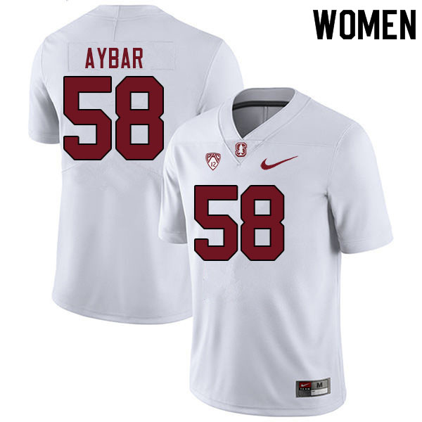 Women #58 Wilfredo Aybar Stanford Cardinal College Football Jerseys Sale-White